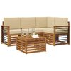 vidaXL Ensemble de canap&eacute;s d'ext&eacute;rieur 5 pcs Naturel et Beige