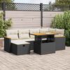 vidaXL Salon de jardin 8 pcs avec coussins noir r&eacute;sine tress&eacute;e