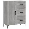 vidaXL Buffet haut Sonoma gris 69,5x34x180 cm Bois d'ing&eacute;nierie