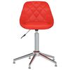 vidaXL Chaise pivotante de salle &agrave; manger Rouge Similicuir