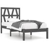 vidaXL Cadre de lit sans matelas gris bois massif