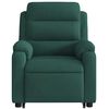 vidaXL Fauteuil de massage inclinable Vert fonc&eacute; Velours
