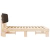 vidaXL Cadre de lit avec t&ecirc;te de lit rembourr&eacute;e Taupe 160 x 200 cm