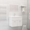 vidaXL Ensemble de meubles salle de bain 2 pcs Blanc Bois d'ingénierie
