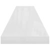 vidaXL &Eacute;tag&egrave;re murale flottante Blanc brillant 120x23,5x3,8 cm MDF