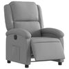 vidaXL Fauteuil inclinable &eacute;lectrique Gris clair Tissu