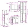 vidaXL Ensemble de mobilier de salle de bain 4 pcs Ch&ecirc;ne Sonoma