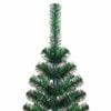 vidaXL Sapin de No&euml;l artificiel pr&eacute;-&eacute;clair&eacute; Vert 120 cm PVC et m&eacute;tal