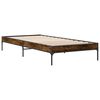 vidaXL Cadre de lit sans matelas ch&ecirc;ne fum&eacute; 90x190 cm
