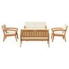 vidaXL Ensemble bistrot Marron 75 x 45 x 38cm Bois d'acacia massif