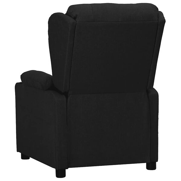 vidaXL Fauteuil Noir Tissu