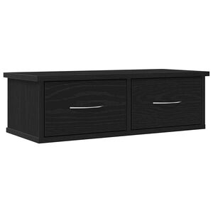 vidaXL Meuble mural Ch&ecirc;ne noir 60 x 26 x 18,5 cm Bois d'ing&eacute;nierie