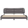 vidaXL Cadre de lit sans matelas Hvar gris 200x200 cm similicuir