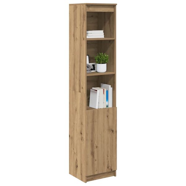 vidaXL Buffet haut ch&ecirc;ne artisanal 37,5x35x180 cm bois d'ing&eacute;nierie