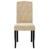 vidaXL Chaises &agrave; manger lot de 6 cr&egrave;me velours