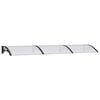 vidaXL Auvent de porte Noir et transparent 300x75 cm Polycarbonate