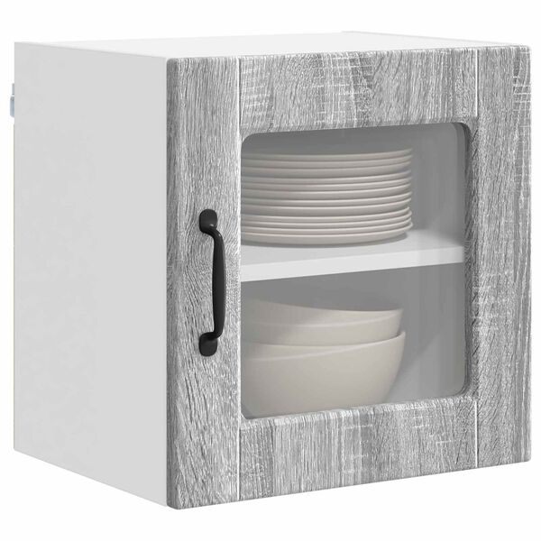 vidaXL Armoire de cuisine avec porte 2 pcs Gris Sonoma 40 x 31 x 40 cm