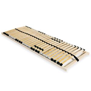 vidaXL Sommier &agrave; lattes sans matelas avec 28 lattes 7 zones 90x200 cm