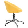 vidaXL Chaises pivotantes &agrave; manger lot de 6 jaune tissu