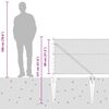 vidaXL Clôture avec poteaux Argent 0.8 x 25 m Acier recouvert de PVC