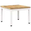 vidaXL Table basse Blanc 49 x 48,5 x 36 cm Bois d'Acacia Massif