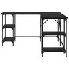 vidaXL Bureau Ch&ecirc;ne noir 139 x 139 x 75 cm Bois d'ing&eacute;nierie