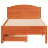 vidaXL Cadre de lit sans matelas cire marron 100x200cm bois pin massif
