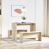 vidaXL Ensemble table &agrave; manger et bancs 3 pcs bois d'ing&eacute;nierie