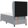 vidaXL Lit &agrave; ressorts avec matelas Gris clair 80 x 200 cm tissu