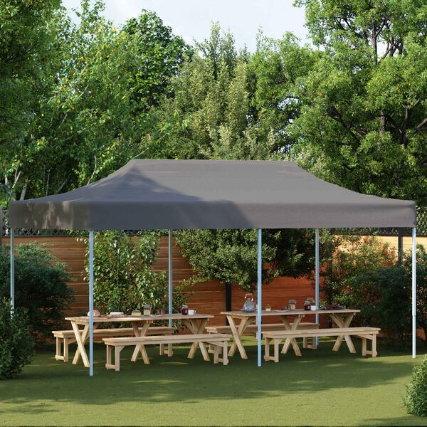 vidaXL Tente de f&ecirc;te Anthracite 291 x 580 x 315 cm Tissu Oxford