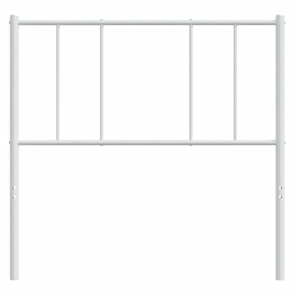 vidaXL Tête de lit métal blanc 80 cm