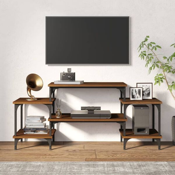 vidaXL Meuble TV Ch&ecirc;ne marron 117x35x52 cm Bois d'ing&eacute;nierie