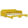 vidaXL Lit de jour avec lit gigogne jaune 100x200 cm velours