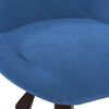 vidaXL Chaise pivotante de salle &agrave; manger Bleu Velours