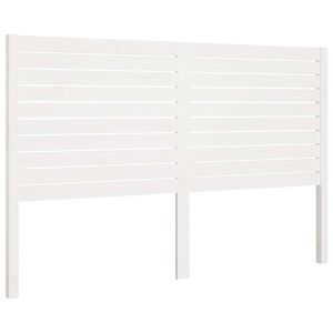 vidaXL T&ecirc;te de lit Blanc 166x4x100 cm Bois massif de pin