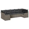 vidaXL Ensemble de canap&eacute; de jardin Gris polyrotin