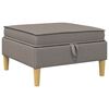 vidaXL Pouf avec Rangement Taupe 70 x 70 x 40 cm Tissu