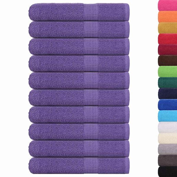 vidaXL Serviettes FROGN 10 pcs violet 100x200 cm 360 g/m²