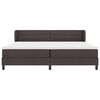 vidaXL Lit &agrave; ressorts avec matelas Marron fonc&eacute; 200 x 200 cm tissu
