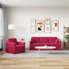 vidaXL Canap&eacute; 2 pcs Bordeaux 198 x 78 x 80 cm Velours