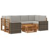 vidaXL Ensemble de canap&eacute;s d'ext&eacute;rieur 7 pcs Naturel et gris clair