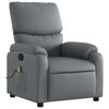 vidaXL Fauteuil de massage inclinable gris similicuir