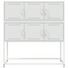 vidaXL Buffet blanc 100,5x39x107 cm acier