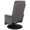 vidaXL Fauteuil inclinable de massage repose-pieds gris similicuir