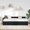vidaXL Cadre de lit d'angle avec matelas Autre 2 pcs Noir Velours