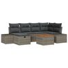 vidaXL Ensemble de canap&eacute; de jardin 7 pc Gris polyrotin