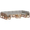 vidaXL Ensemble de canap&eacute;s d'ext&eacute;rieur 11 pcs Gris Naturel et Clair