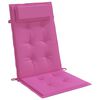 vidaXL Coussins de chaise &agrave; dossier haut lot de 2 rose tissu oxford