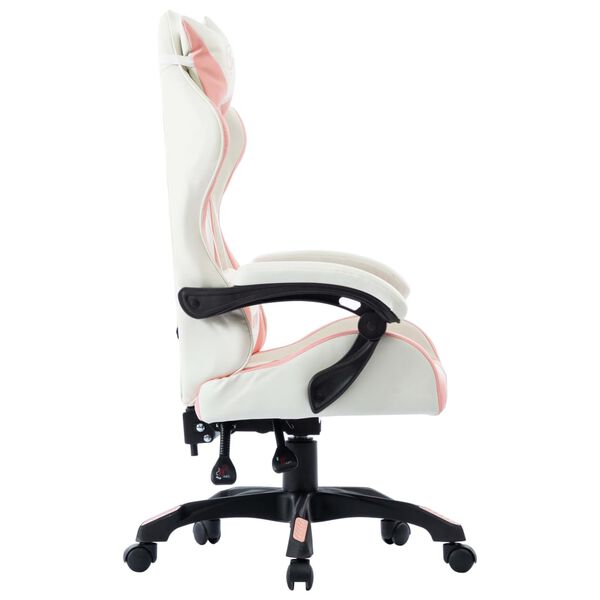 vidaXL Fauteuil de jeux vid&eacute;o Rose Similicuir