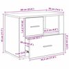 vidaXL Cabinet de chevet avec tiroir Ch&ecirc;ne artisanal 35 x 60 x 50 cm